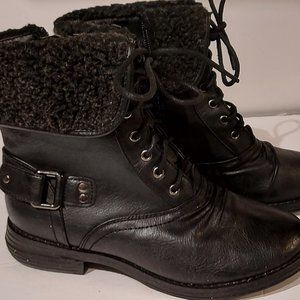 Ankle Zip Woman's Winter Boots - Faux-Fur Lined